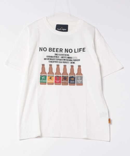 チャイハネ（チャイハネ）の「【チャイハネ】YOKOHAMA BEER×grn×Amina ヨヨビＴシャツ（Tシャツ/カットソー・メンズ・ホワイト/ブラック/イエロー・M/L）」の4枚目の写真