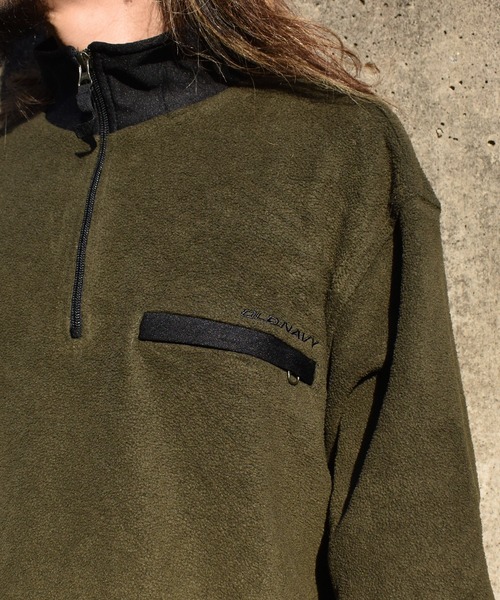 OLD NAVY（オールドネイビー）の「【ヴィンテージ古着】OLD NAVY / オールドネイビー ロゴ刺繍 1/3ジップ フリースジャケット（その他トップス・メンズ・カーキ・X-LARGE）」の13枚目の写真
