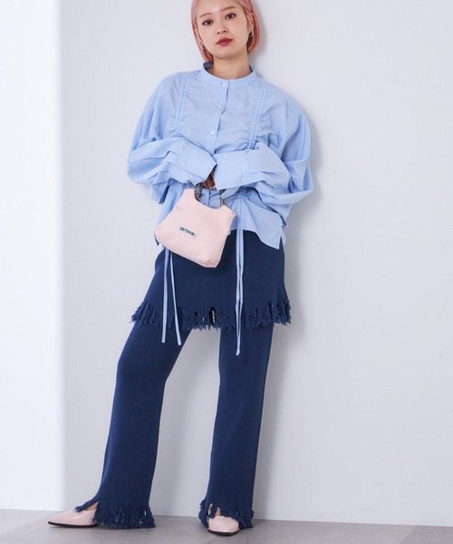 CREOLME（クレオルム）の「(CREOLME)レイヤードニットスカートパンツ（その他パンツ・レディース・ネイビー/ブラック・FREE）」の8枚目の写真