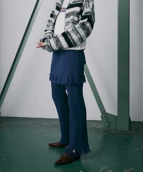 CREOLME（クレオルム）の「(CREOLME)レイヤードニットスカートパンツ（その他パンツ・レディース・ネイビー/ブラック・FREE）」の10枚目の写真