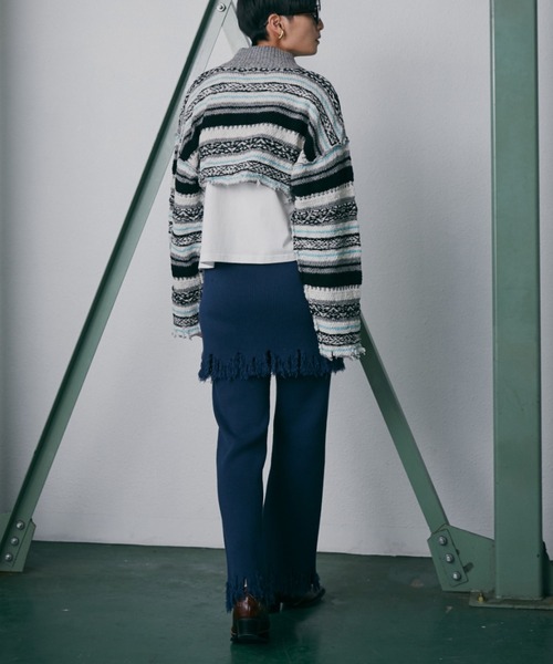 CREOLME（クレオルム）の「(CREOLME)レイヤードニットスカートパンツ（その他パンツ・レディース・ネイビー/ブラック・FREE）」の11枚目の写真