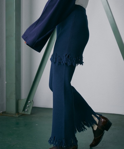 CREOLME（クレオルム）の「(CREOLME)レイヤードニットスカートパンツ（その他パンツ・レディース・ネイビー/ブラック・FREE）」の13枚目の写真