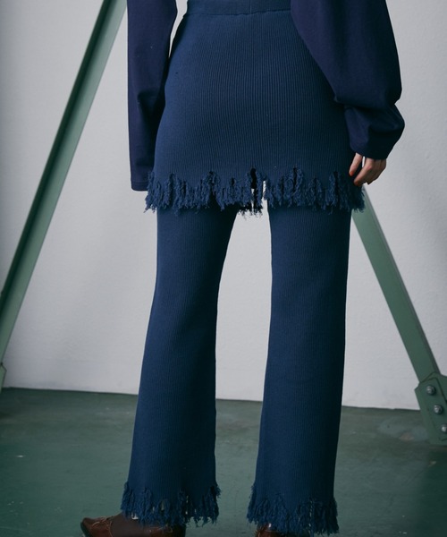 CREOLME（クレオルム）の「(CREOLME)レイヤードニットスカートパンツ（その他パンツ・レディース・ネイビー/ブラック・FREE）」の14枚目の写真