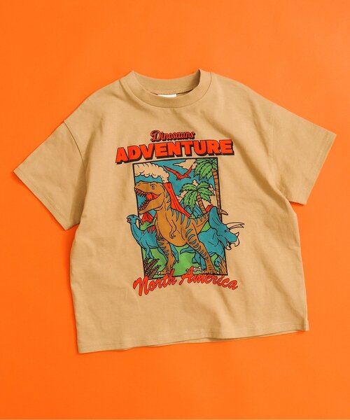 BREEZE(ブリーズ)の「【WEB限定】カラバリプリント半袖Tシャツ(Tシャツ/カットソー・キッズ・パープル/ベージュ/チャコール/ミント/ネイビー/イエロー/キャメル/ピンク/オフホワイト/サックスブルー・110/150/90/100/130/120/140)」の4枚目の写真