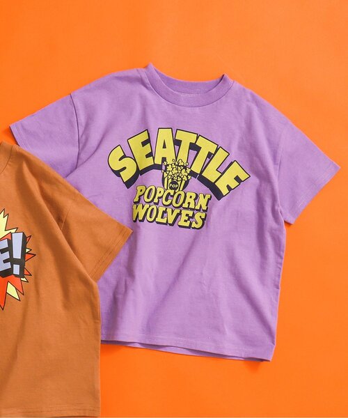 BREEZE(ブリーズ)の「【WEB限定】カラバリプリント半袖Tシャツ(Tシャツ/カットソー・キッズ・パープル/ベージュ/チャコール/ミント/ネイビー/イエロー/キャメル/ピンク/オフホワイト/サックスブルー・110/150/90/100/130/120/140)」の7枚目の写真