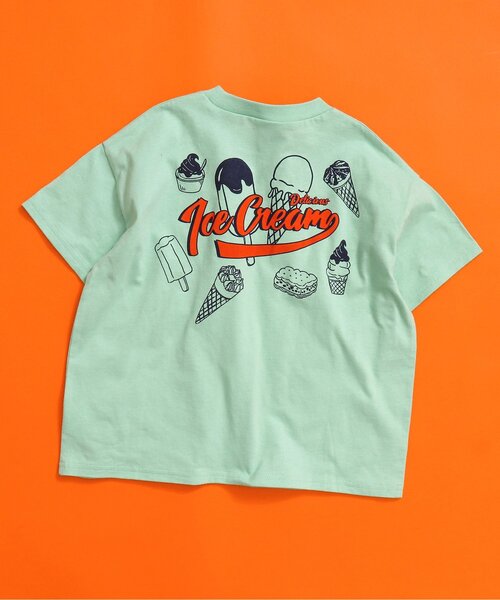BREEZE(ブリーズ)の「【WEB限定】カラバリプリント半袖Tシャツ(Tシャツ/カットソー・キッズ・パープル/ベージュ/チャコール/ミント/ネイビー/イエロー/キャメル/ピンク/オフホワイト/サックスブルー・110/150/90/100/130/120/140)」の5枚目の写真