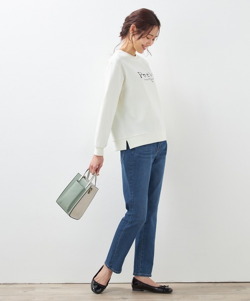 Petit Honfleur(プチオンフルール)の「ロゴダンボールプルオーバー(Tシャツ/カットソー・レディース・グリーン/ネイビー/アイボリー・M/L)」の15枚目の写真