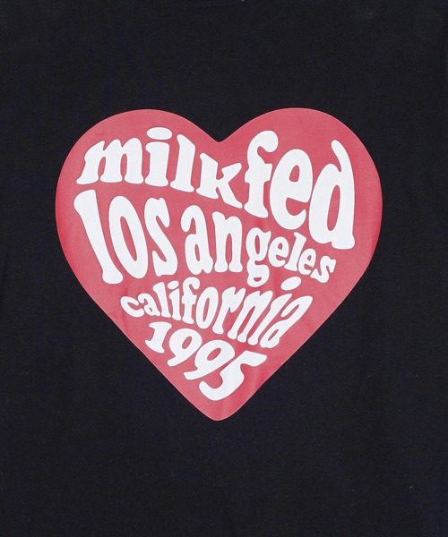 MILKFED.（ミルクフェド）の「HEART LOGO WIDE S/S TEE（Tシャツ/カットソー・レディース・ブラック/ライトピンク/ライトブルー/オフホワイト・M/L）」の11枚目の写真
