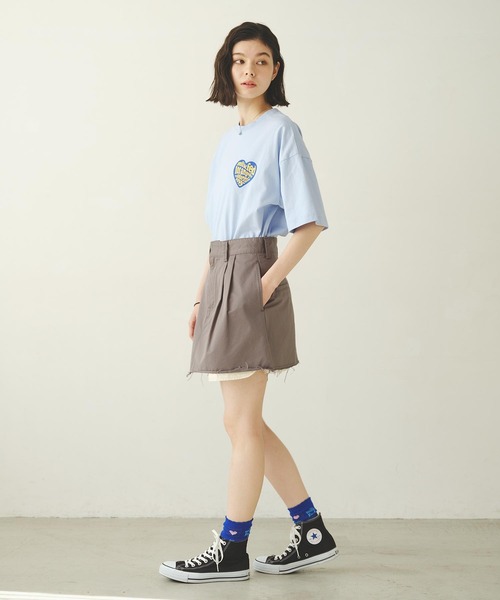 MILKFED.（ミルクフェド）の「HEART LOGO WIDE S/S TEE（Tシャツ/カットソー・レディース・ブラック/ライトピンク/ライトブルー/オフホワイト・M/L）」の18枚目の写真
