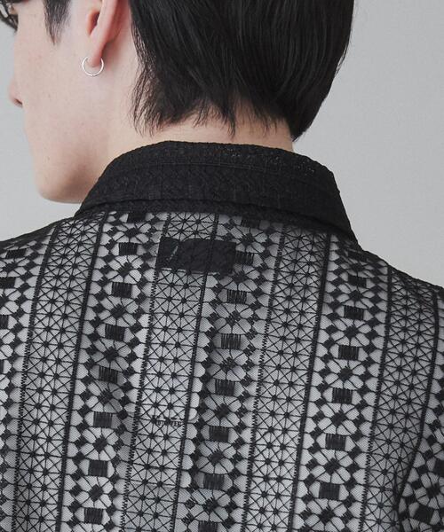 LUCY(ルーシー)の「LUCY/チュールレース刺繍シャツ(シャツ/ブラウス・メンズ・ブラック・LARGE/MEDIUM)」の5枚目の写真