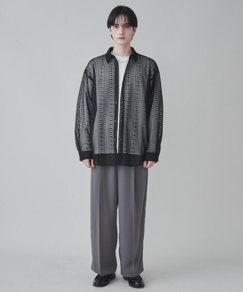 LUCY(ルーシー)の「LUCY/チュールレース刺繍シャツ(シャツ/ブラウス・メンズ・ブラック・LARGE/MEDIUM)」の12枚目の写真