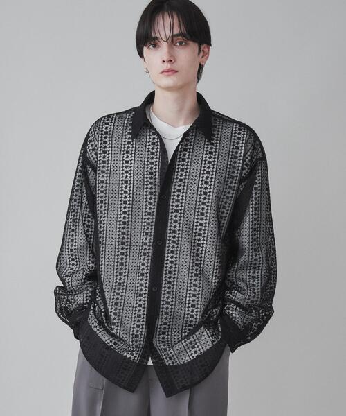 LUCY(ルーシー)の「LUCY/チュールレース刺繍シャツ(シャツ/ブラウス・メンズ・ブラック・LARGE/MEDIUM)」の9枚目の写真