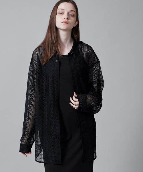 LUCY(ルーシー)の「LUCY/チュールレース刺繍シャツ(シャツ/ブラウス・メンズ・ブラック・LARGE/MEDIUM)」の20枚目の写真