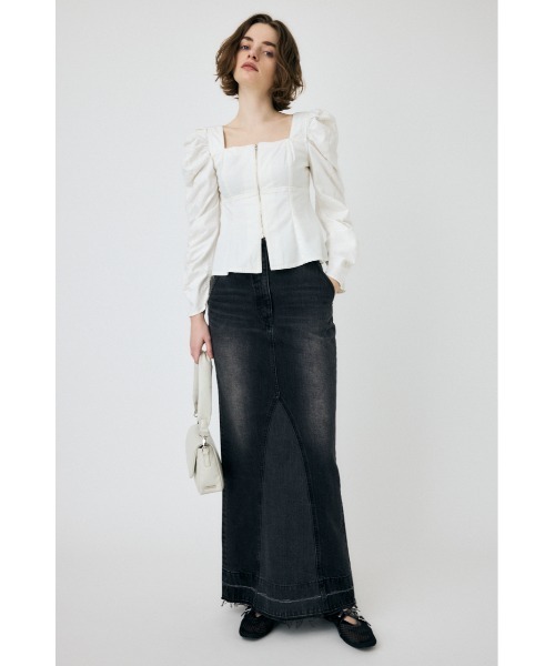 MOUSSY(マウジー)の「WHT DENIM BUSTIER ブラウス(シャツ/ブラウス・レディース・ホワイト・FREE)」の5枚目の写真
