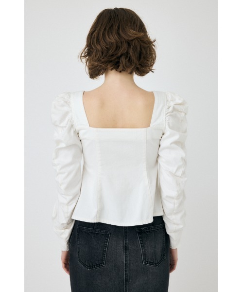 MOUSSY(マウジー)の「WHT DENIM BUSTIER ブラウス(シャツ/ブラウス・レディース・ホワイト・FREE)」の9枚目の写真