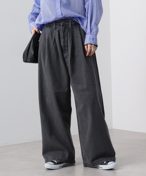 SUGGESTION（サジェッション）の「SUGGESTION 2タックワイドストレートパンツ（その他パンツ・メンズ・ブラック/ブルー系その他/ベージュ/ブラック系その他・M/L）」の3枚目の写真