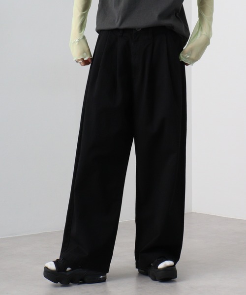 SUGGESTION（サジェッション）の「SUGGESTION 2タックワイドストレートパンツ（その他パンツ・メンズ・ブラック/ブルー系その他/ベージュ/ブラック系その他・M/L）」の7枚目の写真