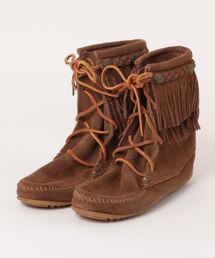 /MINNETONKA/DOUBLE FRINGE TRAMPER BOOTS