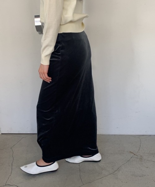 THEATRE PRODUCTS（シアタープロダクツ）の「ベロアスカート（スカート・レディース・グレー/ブラック・FREE）」の7枚目の写真
