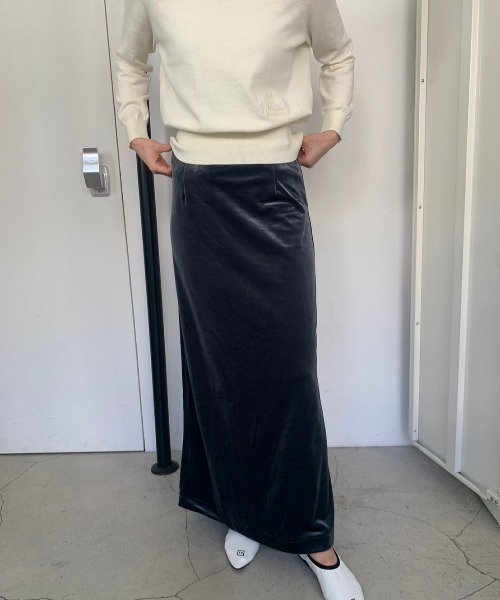 THEATRE PRODUCTS（シアタープロダクツ）の「ベロアスカート（スカート・レディース・グレー/ブラック・FREE）」の10枚目の写真