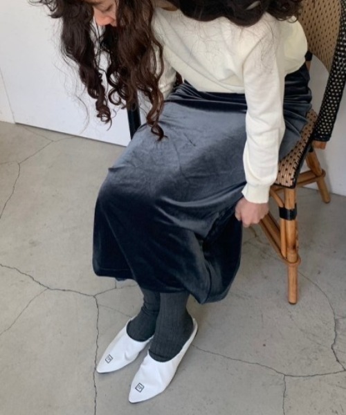 THEATRE PRODUCTS（シアタープロダクツ）の「ベロアスカート（スカート・レディース・グレー/ブラック・FREE）」の9枚目の写真