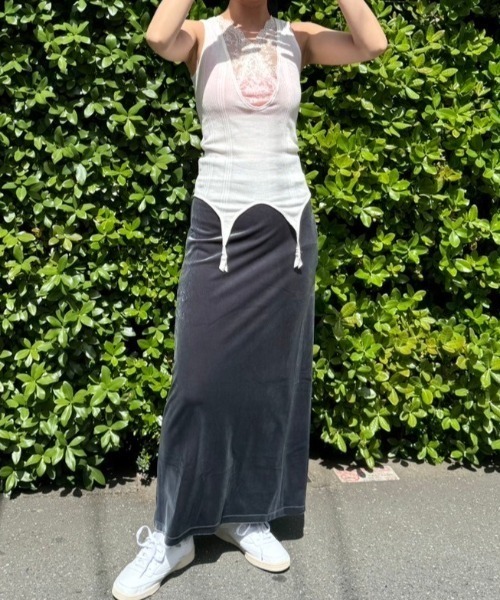 THEATRE PRODUCTS（シアタープロダクツ）の「ベロアスカート（スカート・レディース・グレー/ブラック・FREE）」の12枚目の写真