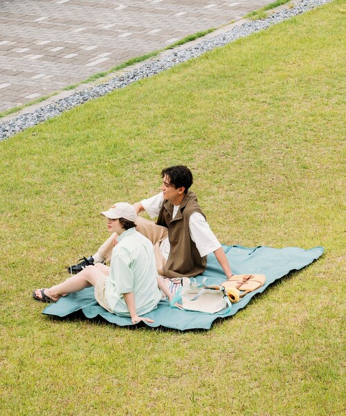 FREAK'S STORE（フリークスストア）の「FREAK’S STORE/フリークスストア オックスフォード ボタンダウン ショートスリーブシャツ/リラックスフィット（シャツ/ブラウス・メンズ・グレー/ホワイト/ライム/サックスブルー/ストライプ/ネイビー/ライトグレー・LARGE/MEDIUM）」の9枚目の写真