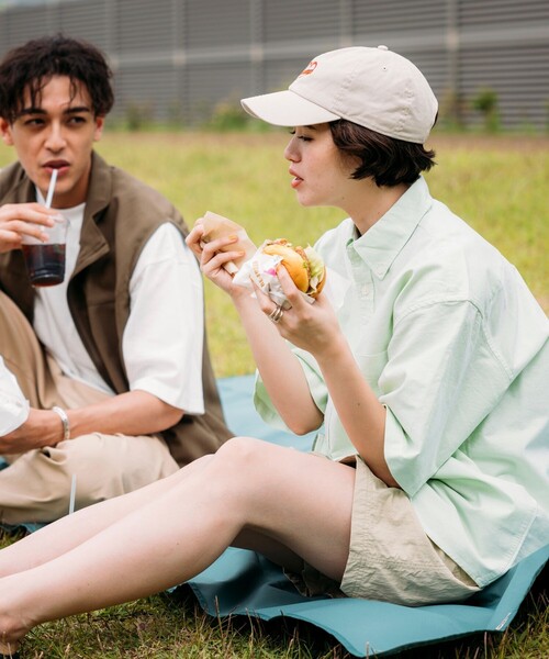 FREAK'S STORE（フリークスストア）の「FREAK’S STORE/フリークスストア オックスフォード ボタンダウン ショートスリーブシャツ/リラックスフィット（シャツ/ブラウス・メンズ・グレー/ホワイト/ライム/サックスブルー/ストライプ/ネイビー/ライトグレー・LARGE/MEDIUM）」の13枚目の写真