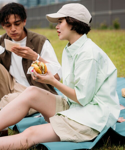 FREAK'S STORE（フリークスストア）の「FREAK’S STORE/フリークスストア オックスフォード ボタンダウン ショートスリーブシャツ/リラックスフィット（シャツ/ブラウス・メンズ・グレー/ホワイト/ライム/サックスブルー/ストライプ/ネイビー/ライトグレー・LARGE/MEDIUM）」の14枚目の写真