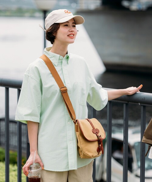 FREAK'S STORE（フリークスストア）の「FREAK’S STORE/フリークスストア オックスフォード ボタンダウン ショートスリーブシャツ/リラックスフィット（シャツ/ブラウス・メンズ・グレー/ホワイト/ライム/サックスブルー/ストライプ/ネイビー/ライトグレー・LARGE/MEDIUM）」の18枚目の写真