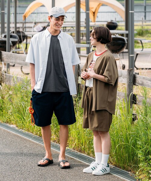 FREAK'S STORE（フリークスストア）の「FREAK’S STORE/フリークスストア オックスフォード ボタンダウン ショートスリーブシャツ/リラックスフィット（シャツ/ブラウス・メンズ・グレー/ホワイト/ライム/サックスブルー/ストライプ/ネイビー/ライトグレー・LARGE/MEDIUM）」の20枚目の写真