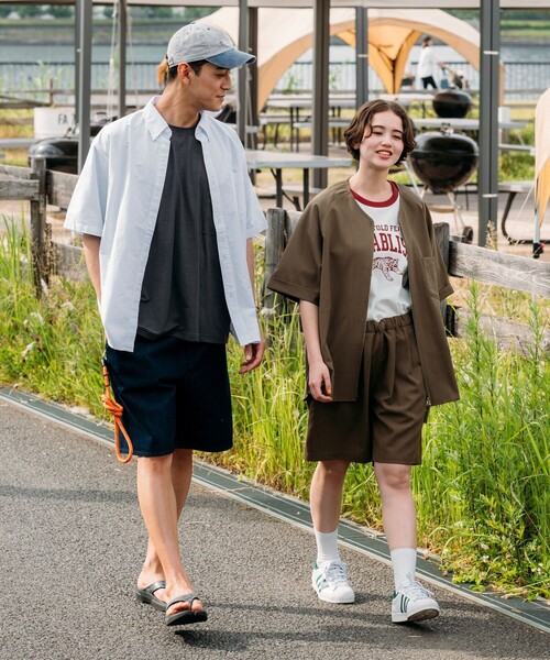 FREAK'S STORE（フリークスストア）の「FREAK’S STORE/フリークスストア オックスフォード ボタンダウン ショートスリーブシャツ/リラックスフィット（シャツ/ブラウス・メンズ・グレー/ホワイト/ライム/サックスブルー/ストライプ/ネイビー/ライトグレー・LARGE/MEDIUM）」の22枚目の写真