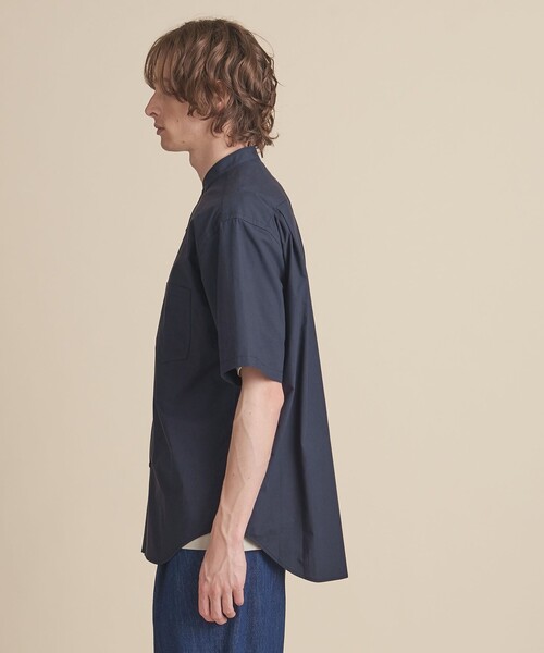 UNITED ARROWS（ユナイテッドアローズ）の「【ZOZO限定】タイプライター ワイドフォルム バンドカラー ショートスリーブシャツ（シャツ/ブラウス・メンズ・ホワイト/ライトブルー/ブラック/ベージュ/ネイビー/オリーブ・S/M/L/XL/XS/XXL）」の15枚目の写真