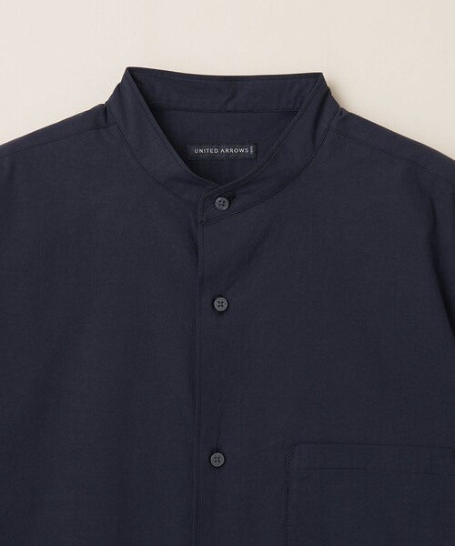 UNITED ARROWS（ユナイテッドアローズ）の「【ZOZO限定】タイプライター ワイドフォルム バンドカラー ショートスリーブシャツ（シャツ/ブラウス・メンズ・ホワイト/ライトブルー/ブラック/ベージュ/ネイビー/オリーブ・S/M/L/XL/XS/XXL）」の7枚目の写真