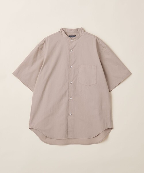 UNITED ARROWS（ユナイテッドアローズ）の「【ZOZO限定】タイプライター ワイドフォルム バンドカラー ショートスリーブシャツ（シャツ/ブラウス・メンズ・ホワイト/ライトブルー/ブラック/ベージュ/ネイビー/オリーブ・S/M/L/XL/XS/XXL）」の21枚目の写真