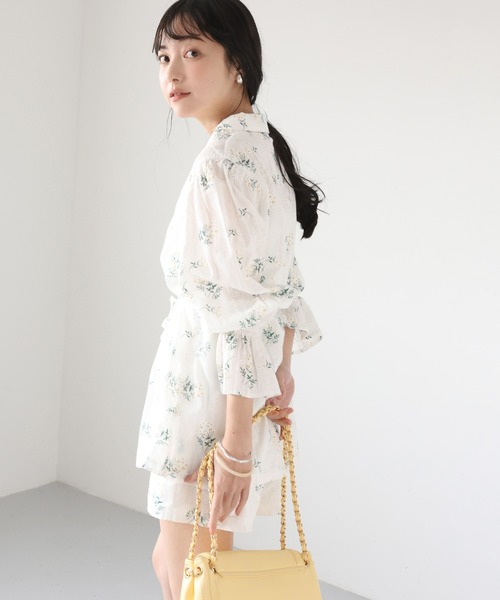 one after another NICE CLAUP（ワンアフターアナザーナイスクラップ）の「【flower collection】バックレースアップショートパンツ（その他パンツ・レディース・ホワイト系その他/オフホワイト/ホワイト系その他2・FREE）」の20枚目の写真