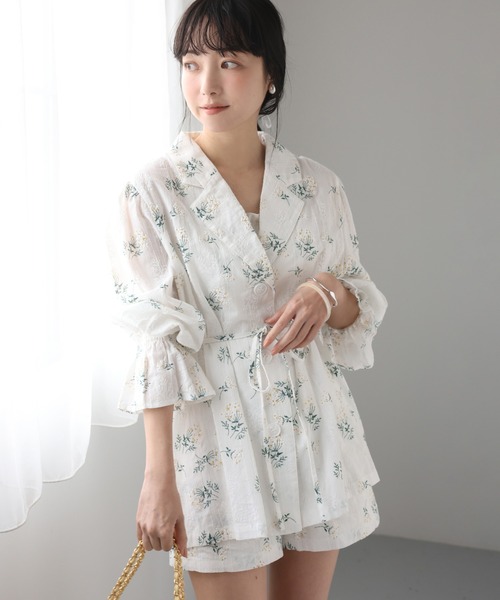 one after another NICE CLAUP（ワンアフターアナザーナイスクラップ）の「【flower collection】バックレースアップショートパンツ（その他パンツ・レディース・ホワイト系その他/オフホワイト/ホワイト系その他2・FREE）」の22枚目の写真