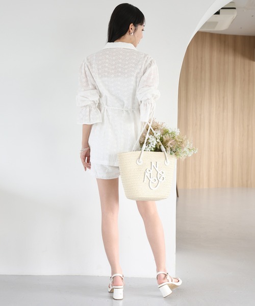 one after another NICE CLAUP（ワンアフターアナザーナイスクラップ）の「【flower collection】バックレースアップショートパンツ（その他パンツ・レディース・ホワイト系その他/オフホワイト/ホワイト系その他2・FREE）」の10枚目の写真