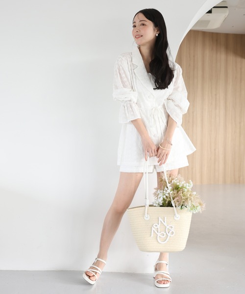 one after another NICE CLAUP（ワンアフターアナザーナイスクラップ）の「【flower collection】バックレースアップショートパンツ（その他パンツ・レディース・ホワイト系その他/オフホワイト/ホワイト系その他2・FREE）」の8枚目の写真