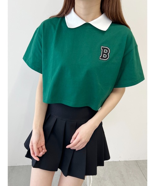 PHILLY(フィリー)の「【プチプラ\2199★】BワンポイントショートTシャツ(Tシャツ/カットソー・レディース・ブラック/ネイビー/グリーン・FREE)」の18枚目の写真