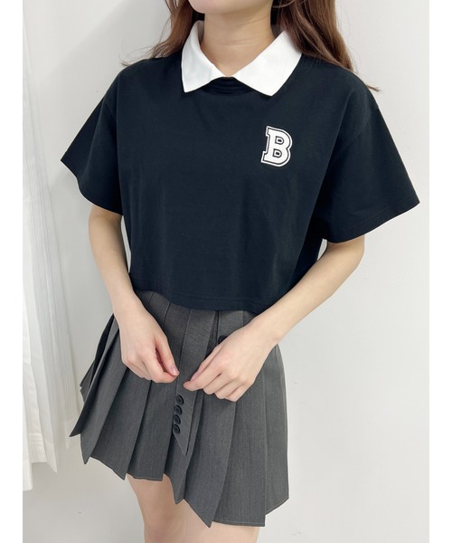 PHILLY(フィリー)の「【プチプラ\2199★】BワンポイントショートTシャツ(Tシャツ/カットソー・レディース・ブラック/ネイビー/グリーン・FREE)」の9枚目の写真