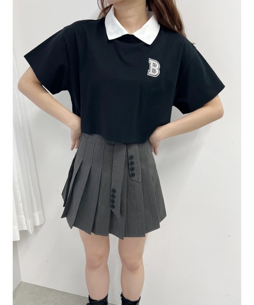 PHILLY(フィリー)の「【プチプラ\2199★】BワンポイントショートTシャツ(Tシャツ/カットソー・レディース・ブラック/ネイビー/グリーン・FREE)」の10枚目の写真