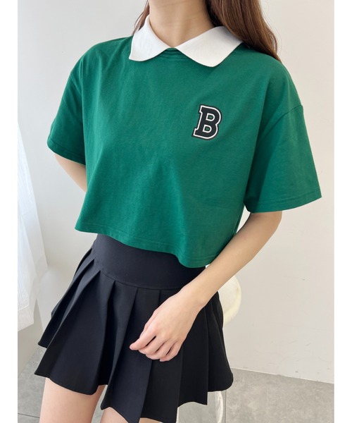PHILLY(フィリー)の「【プチプラ\2199★】BワンポイントショートTシャツ(Tシャツ/カットソー・レディース・ブラック/ネイビー/グリーン・FREE)」の14枚目の写真