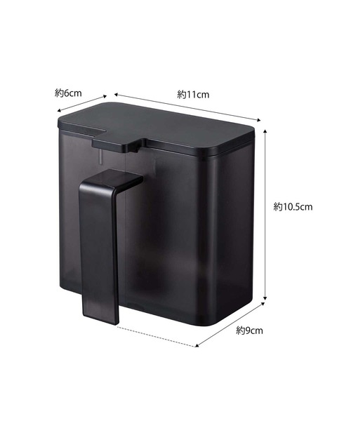 tower（タワー）の「tower(タワー) マグネット調味料ストッカー（キッチン収納・レディース・ホワイト/ブラック・F）」の3枚目の写真