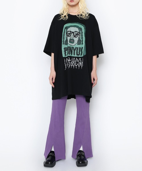 PUNYUS（プニュズ）の「Last decade　ビッグＴシャツ（Tシャツ/カットソー・レディース・ブラック/イエロー/ホワイト・3/4）」の15枚目の写真