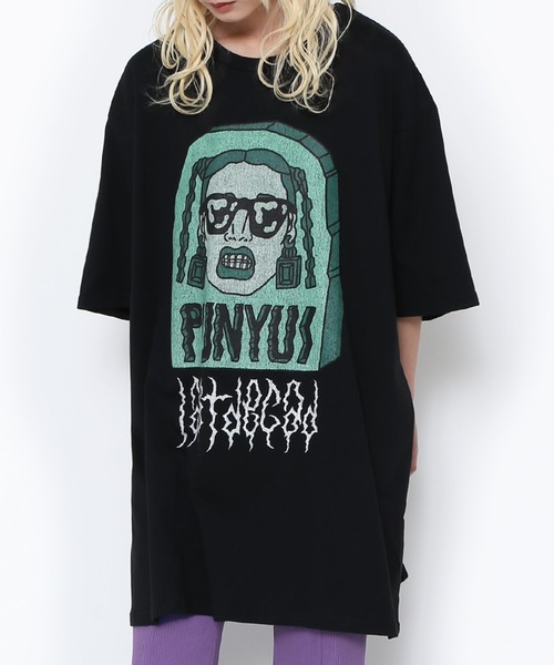 PUNYUS（プニュズ）の「Last decade　ビッグＴシャツ（Tシャツ/カットソー・レディース・ブラック/イエロー/ホワイト・3/4）」の17枚目の写真