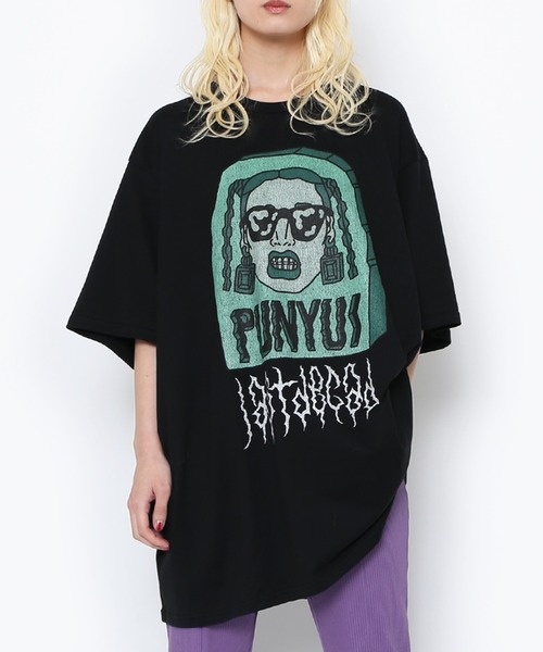 PUNYUS（プニュズ）の「Last decade　ビッグＴシャツ（Tシャツ/カットソー・レディース・ブラック/イエロー/ホワイト・3/4）」の21枚目の写真