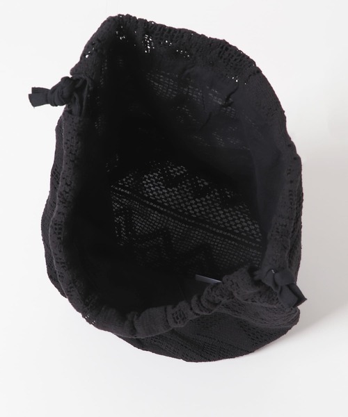 かぐれ（カグレ）の「レースキンチャクバッグ（ショルダーバッグ・レディース・ブラック/アイボリー・FREE）」の11枚目の写真