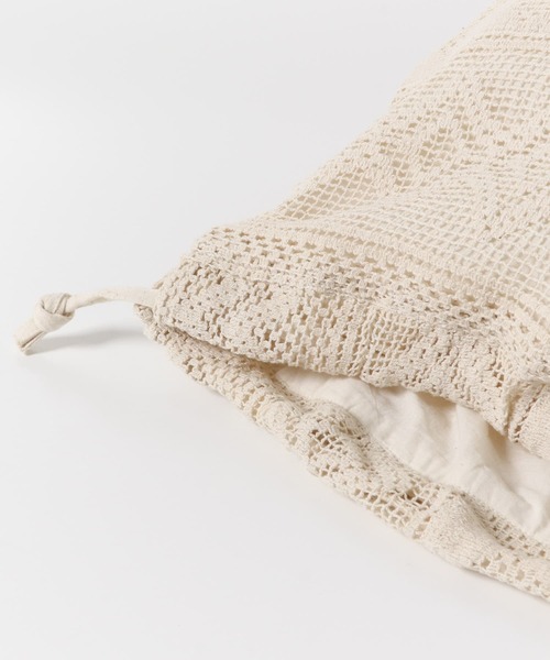 かぐれ（カグレ）の「レースキンチャクバッグ（ショルダーバッグ・レディース・ブラック/アイボリー・FREE）」の12枚目の写真