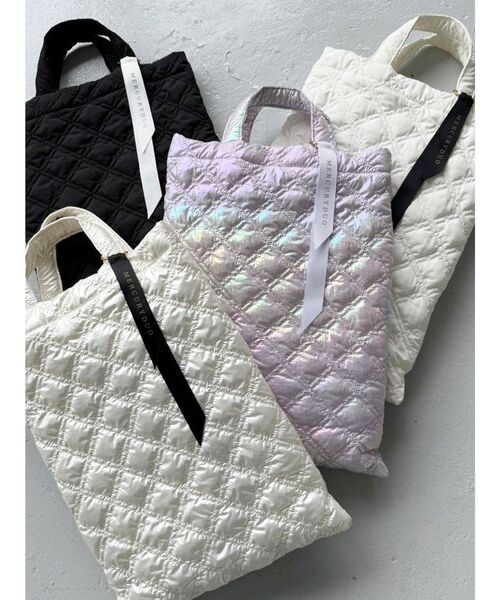 MERCURYDUO（マーキュリーデュオ）の「キルティングトートバッグ（ハンドバッグ・レディース・その他1/アイボリー/オフホワイト/ブラック・FREE）」の6枚目の写真